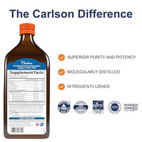 Thumbnail for Image 2 of Carlson The Very Finest Fish Oil, 1600 mg, Omega-3s, 500 mL (16.9 Fl Oz)
