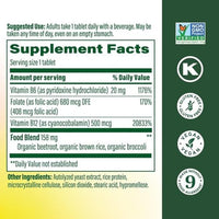 Thumbnail for Image 3 of MegaFood Vegan Vitamin B12 with Vitamin B6 and Folic Acid, 30 Mini Tablets