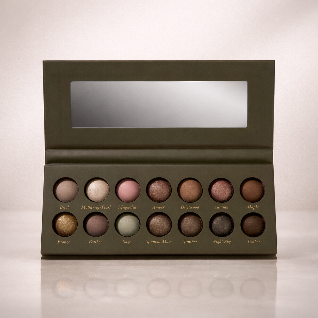 LAURA GELLER NEW YORK The Delectables Earthy Essentials Baked Eyeshadow Palette | 14 Pigmented Eyeshadows Blendable Natural Look