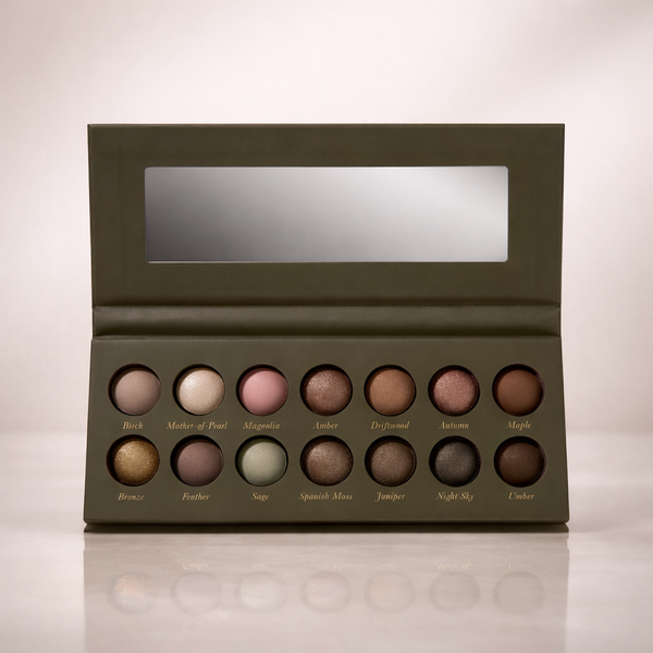 LAURA GELLER NEW YORK The Delectables Earthy Essentials Baked Eyeshadow Palette | 14 Pigmented Eyeshadows Blendable Natural Look
