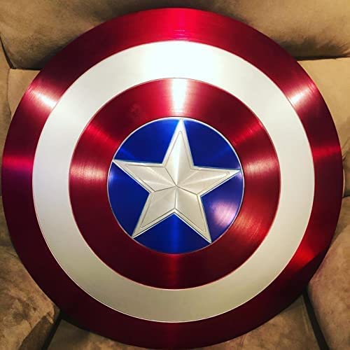 America Shield 22 Inch Mild Steel America Round Shield Leather Grip Wall Decor Shield Rust Free Metal Gift Item