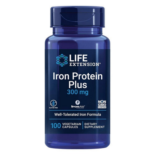 Life Extension Iron Protein Plus 300 mg 100 Vcaps