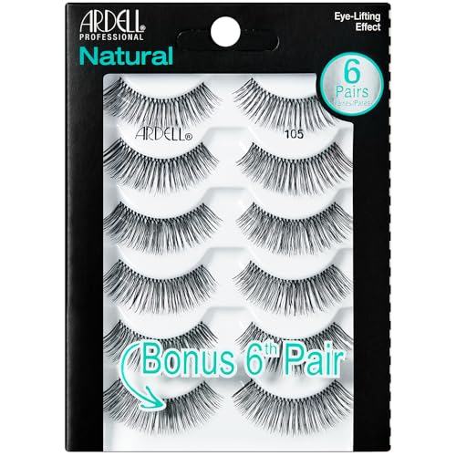 Image 1 of Default Title for the product Ardell Natural 105 False Eyelashes Black, 6 Pairs