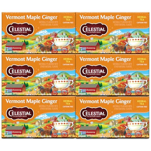 Image 1 of Default Title for the product Celestial Seasonings Herbal Tea Vermont Maple Ginger Caffeine Free 20 Count Pack of 6