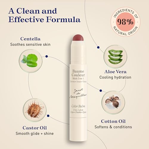 Image 4 of Embryolisse Color Balm 3-in-1 Makeup Stick for Cheeks, Eyes & Lips, 0.08 oz