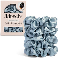 Thumbnail for Image 4 of Haze Blue for the product Kitsch Satin Scrunchies for Women
