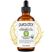 Thumbnail for Image 1 of 4 Fl Oz (Pack of 1) for the product PURA D'OR ORGANIC Vitamin E Oil 70,000 IU for Face, Ayurvedic Skin Care 4oz