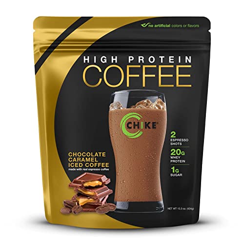 Image 1 of Default Title for the product CHIKE Chocolate Caramel High Protein Iced Coffee, 14.8 Ounce