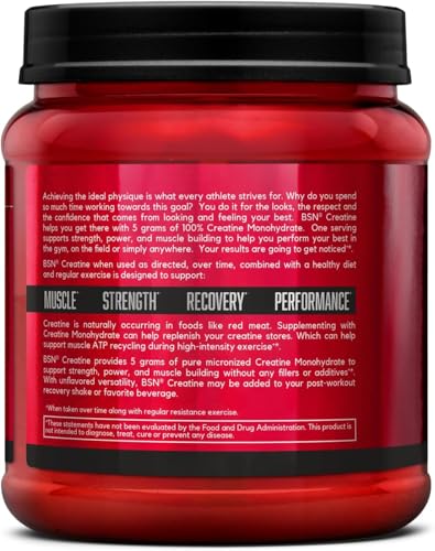 Image 7 of BSN Micronized Creatine Monohydrate Powder, 5g per Serving, 60 Servings