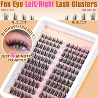 Thumbnail for Image 2 of EYDEVRO Manga Lash Clusters Wispy Eyelash Clusters Natural Cat Eye Lashes