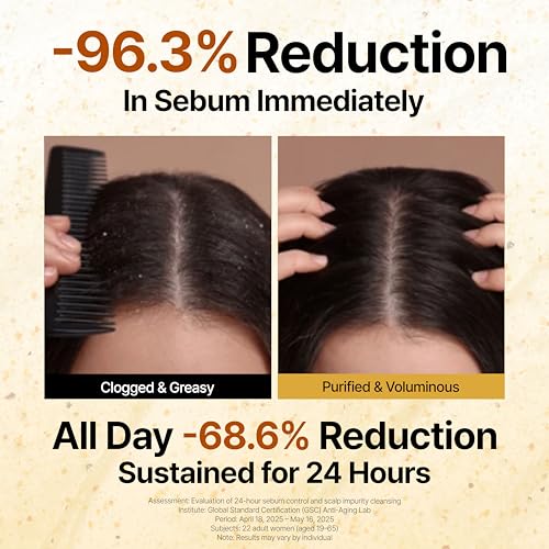 Image 4 of GROWUS Sea Salt Clarifying Shampoo | Exfoliating Scalp Scrub for Oily Hair