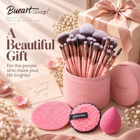 Thumbnail for Image 3 of Bueart Design 30Pcs PRO Makeup Brushes Set Ultra Soft Dense Hair (Pink)