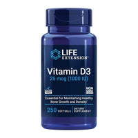 Thumbnail for Life Extension Vitamin D3 25 mcg (1000 IU) 250 Softgels