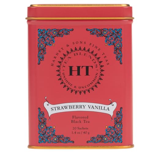 Image 1 of Default Title for the product Harney & Sons HT Strawberry Vanilla Black Tea, 20 Sachets in Tin