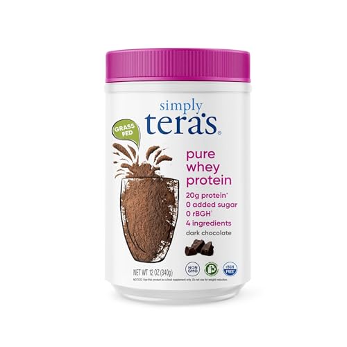 Image 1 of Default Title for the product simply tera's Pure Whey Protein Powder, Dark Chocolate, Clean Label - 12 Oz