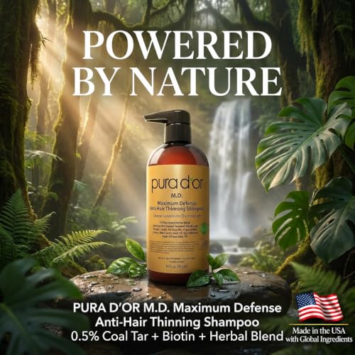 Image 2 of PURA D'OR M.D. Maximum Defense Shampoo for Thinning, Dry Itchy Scalp, 16oz