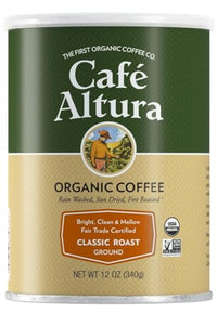 Thumbnail for Image 1 of Default Title for the product Cafe Altura Ground Organic Coffee, Fair Trade Classic Roast, 12 oz Can