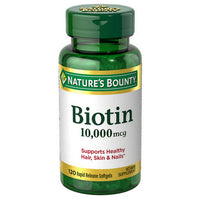 Thumbnail for Nature's Bounty Biotin 10000 mcg 120 Softgels