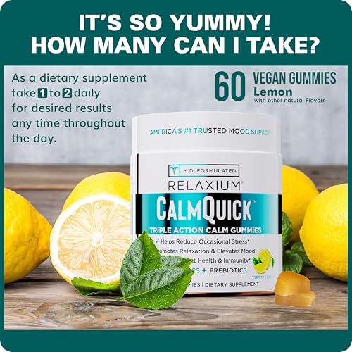 Image 5 of Relaxium Calm Gummies with L-Theanine, B6, Magnesium, Lemon, 60ct