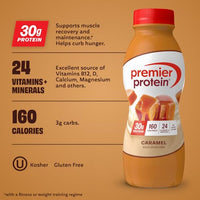 Thumbnail for Image 2 of Premier Protein 30g High Protein Shake, Caramel, 12 Pack