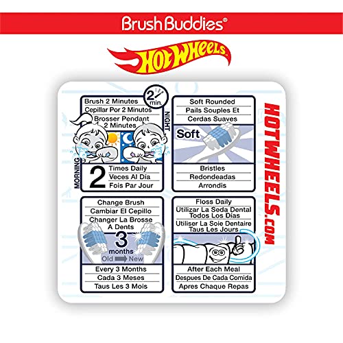 Image 6 of Brush Buddies Hot Wheels Manual Toothbrushes for Kids