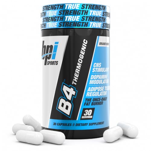 Image 1 of 30 Count (Pack of 1) for the product BPI Sports B4 – Extra Strength Natural Fat Burner Capsules 30 Servings 710mg