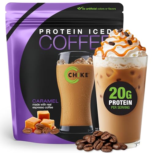 Image 1 of Default Title for the product CHIKE Caramel High Protein Iced Coffee, 14.3 Ounce