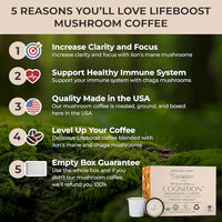 Thumbnail for Image 2 of LIFEBOOST French Vanilla Cognition Mushroom Coffee Pods - 10 Count (Pack of 3)