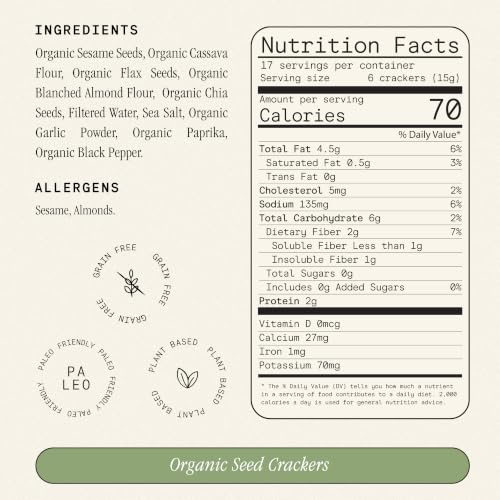 Image 4 of Julian Bakery Organic Seed Crackers