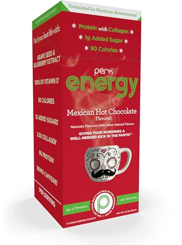 Image 1 of Default Title for the product Perk Energy Drink Mix (Mexican Hot Chocolate) 10 Stick Packs, Gluten-Free