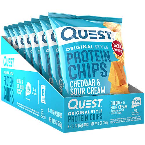 Image 3 of Quest Protein Chips - Cheddar & Sour Cream (8 Bags)