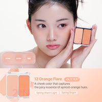 Thumbnail for Image 2 of 2aN Gleaming Tension Cushion Foundation Pact + Dual Cheek Blusher Peachy Glow Makeup Set