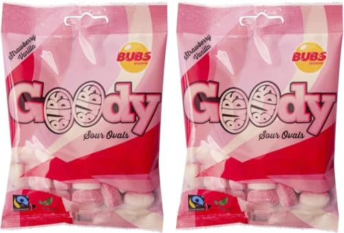 Image 1 of Default Title for the product BUBS Goody Candy Ovals Godis Pack (2 pack - Strawberry/Vanilla)