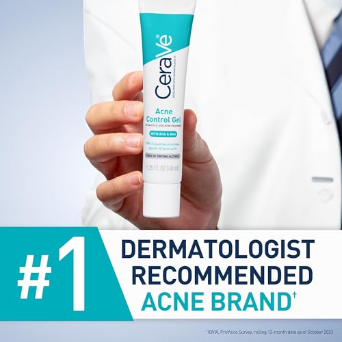 Image 5 of CeraVe Acne Control Gel, Salicylic & Glycolic Acid Face Treatment, 1.35oz