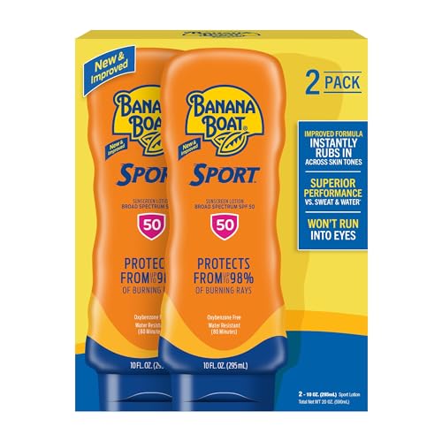 Image 1 of Default Title for the product Banana Boat Sport Sunscreen Lotion SPF 50 10 Oz Twin Pack
