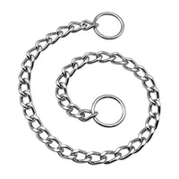 Thumbnail for Image 10 of Herm Sprenger Chrome Plated Steel Dog Collar with Short Flat Links Choke Chain Two O-Rings