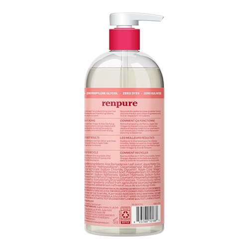 Image 2 of RENPURE Apple Cider Vinegar & Aloe Clarifying Shampoo, Dull Hair, 24oz