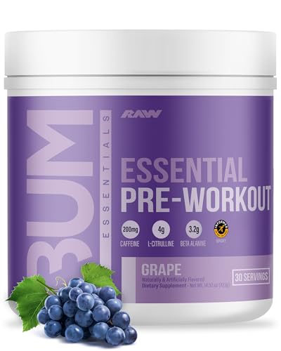 Image 5 of Grape (Pack of 1) for the product RAW Essential Pre-Workout Powder