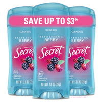 Thumbnail for Image 1 of Default Title for the product Secret Antiperspirant Deodorant for Women, Berry Scent, 2.6 oz Pack of 3