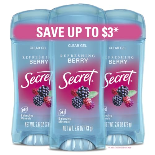 Image 1 of Default Title for the product Secret Antiperspirant Deodorant for Women, Berry Scent, 2.6 oz Pack of 3