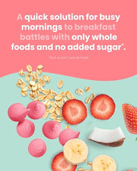 Thumbnail for Image 4 of Amara Breakfast Oat Melts - Organic Toddler Snack - Single Serve Fiber-Packed Oat Bites with Real Fruit, No Added Sugar, Quick Dissolving, Strawberry - 12 Pack