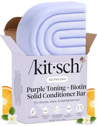 Thumbnail for Image 1 of 3 Ounce (Pack of 1) for the product Kitsch Purple Conditioner Bar Soap for Blondes Hair Care - 3 oz