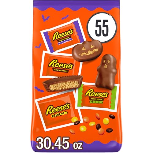 Image 2 of 30.45 Ounce (Pack of 1) for the product Reese's Assorted Peanut Butter Halloween Candy Pumpkin Bowl, 110 ct