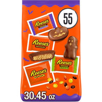 Thumbnail for Image 2 of 30.45 Ounce (Pack of 1) for the product Reese's Assorted Peanut Butter Halloween Candy Pumpkin Bowl, 110 ct