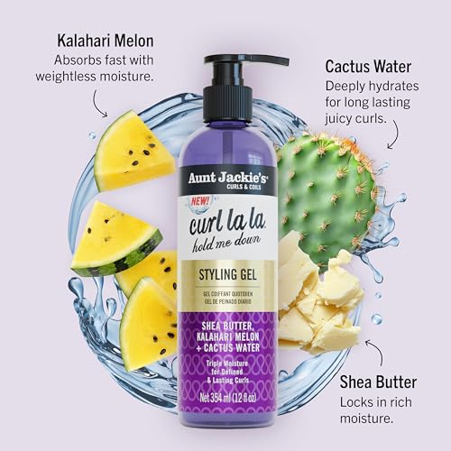 Image 2 of Aunt Jackie's Curls & Coils Curl La La Hold Me Down Styling Gel, 12 fl oz