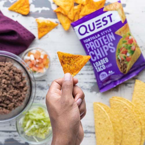 Image 5 of Quest Nutrition Tortilla Style Protein Chips, Loaded Taco, Low Carb, Gluten Free, Baked, 1.1 Ounce (Pack of 8)