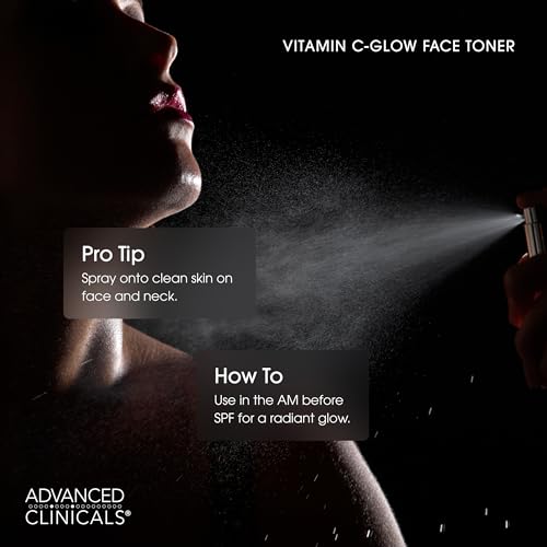 Image 5 of Advanced Clinicals Vitamin C Glow Facial Mist Toner 8 Fl Oz