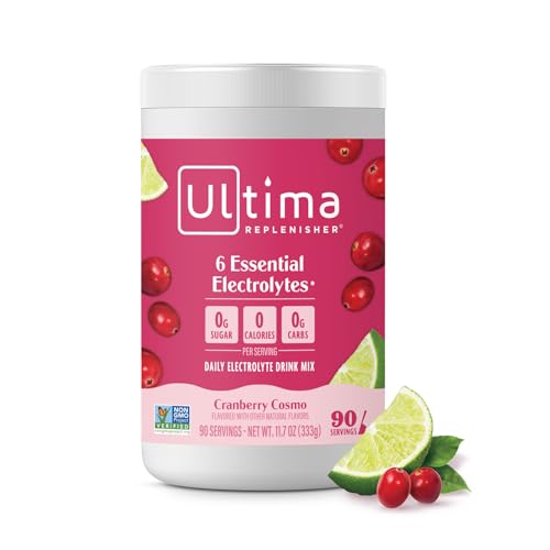 Image 15 of Cranberry Cosmo / 90 servings (Pack of 1) for the product Ultima Replenisher Electrolyte Powder Drink Mix