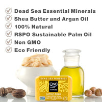 Thumbnail for Image 4 of One With Nature Lemon Sage Dead Sea Salt Exfoliating Soap Bar, 4 oz 3 Pack