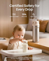 Thumbnail for Image 6 of eufy Portable Breastmilk Cooler E10, 20 oz, Stainless Steel, BPA-Free